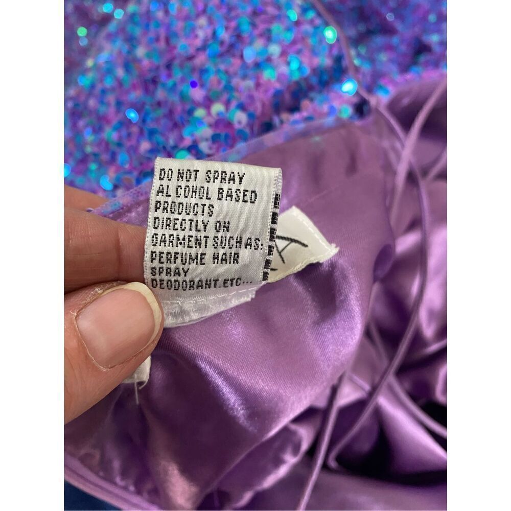 Amarra Sequin Purple Formal Gown Size 6 - Picture 16 of 16